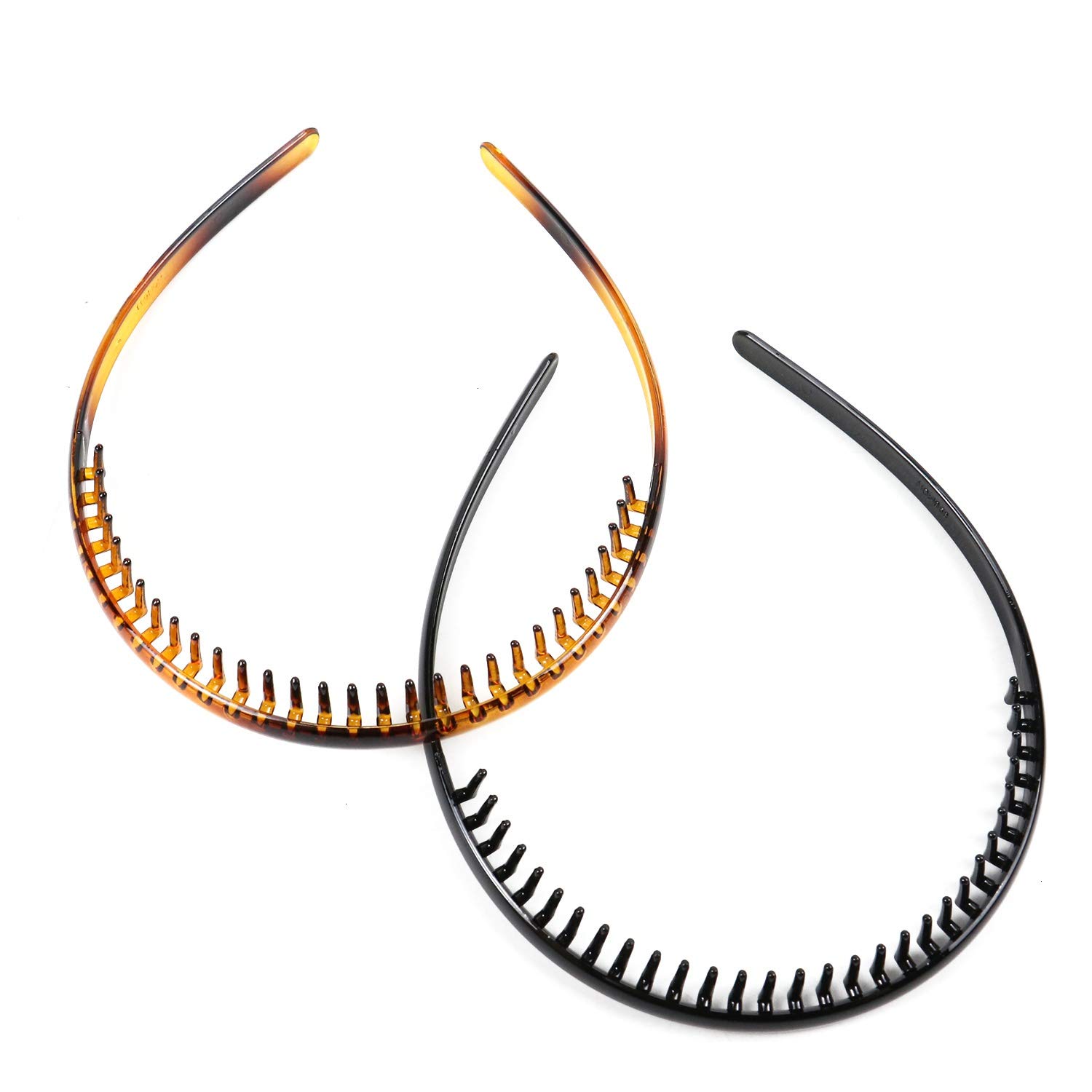 Buy Pomeat 2 Pcs Black Coffee Color Women Men Fashion Tooth Hair Comb Headband Plastic Resin Sharks Tooth Hair Comb Headband Online At Desertcart Antigua And Barbuda