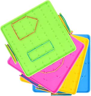 NUOBESTY Kid Toys Kids Toys 4pcs Geoboard Set graphical educational toys geoboard learning material geoboard toy Mathematical Manipulative Material Childrens Toys Children's Toys