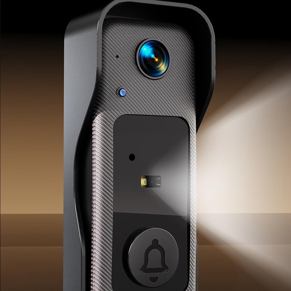 Timbre inalámbrico para el hogar con comunicación bidireccional, Resistente al Agua y con visión Nocturna, Timbre Inteligente con cámara y