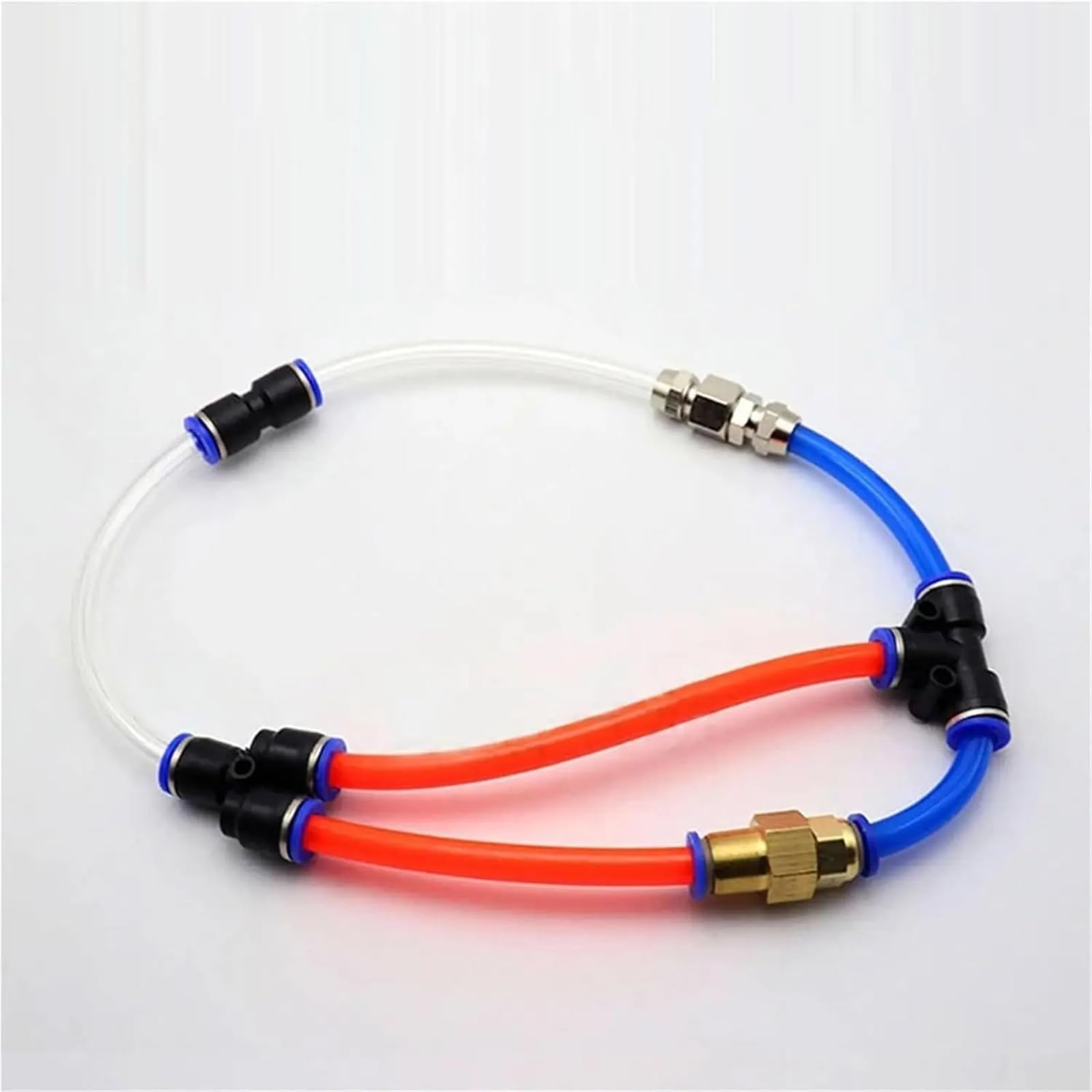50pcs Air Pneumatic Fittings 6mm Fitting PU PV PY PE PM PK 304 Stainless Steel Hose Quick Couplings Pipe Connectors(PV)