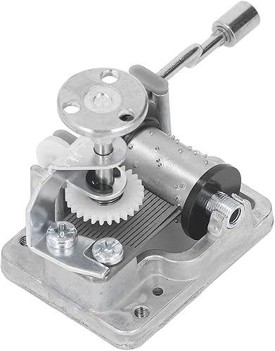 Miniatura 5 de Movimiento de mecanismo musical de 18 notas, caja de música de manivela de aleación de estilo retro con muñeca giratoria para regalos