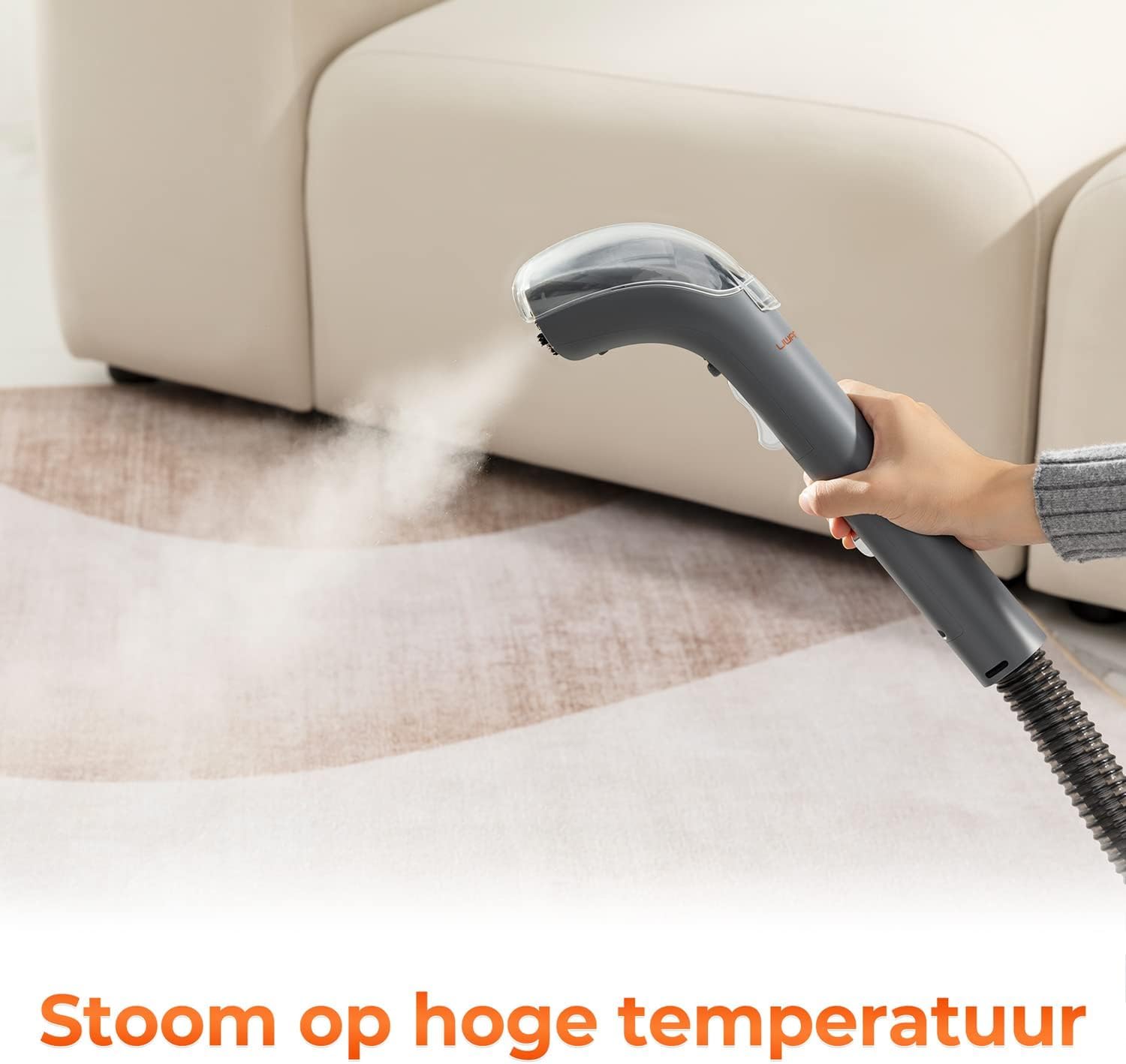 Uwant B200 Urządzenie do czyszczenia tapicerki, 1900 W, funkcja czyszczenia parą, do dywanów, sof, zasłon, odzieży, 74 dB, 12000 Pa