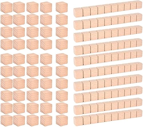 Gazechimp Montessori DIY Base de madera de diez bloques de matemáticas manipulativas matemáticas tempranas aprendizaje matemático, paquete A Paquete