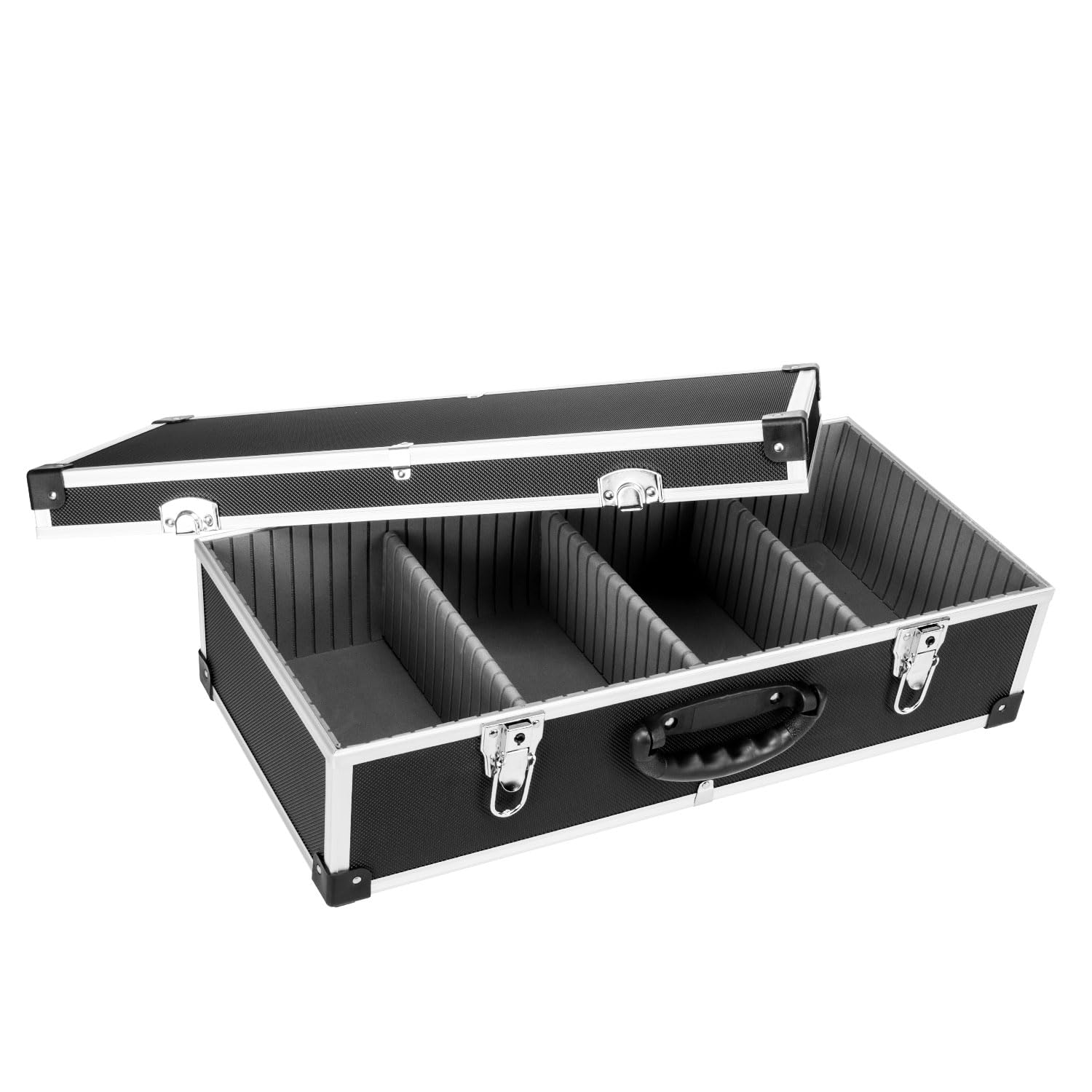 anndora CD Koffer für 80 Standard CD Cases - 56,5 x 29 x 18,5 cm - Schwarz
