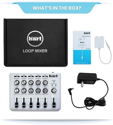 Miniatura 3 de Loop Mixer mezclador de audio portátil con estéreo 5 x 35 milímetros entradas 10 x 14 pulgadas y 3 salidas Loop