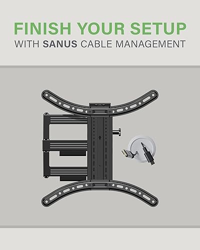 Miniatura 9 de SANUS Soporte de TV de movimiento completo  Soporte de pared de TV de 32 a 55 pulgadas que se inclina, se extiende y gira  Fácil instalación de