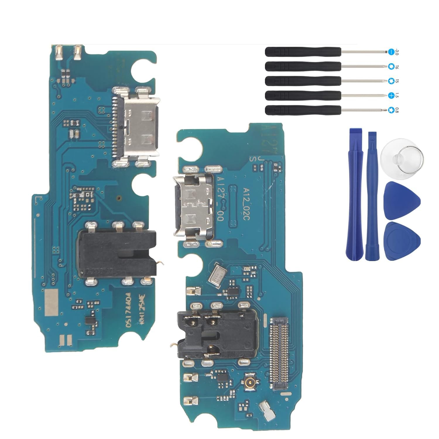 Generic YHX-OU 6.5" gniazdo ładowania do Samsung Galaxy A12 SM-A127F/DS SM-A127F SM-A127M SM-A127U złącze dokujące port ładowarka port mikrofon audio jack flex kabel + narzędzie montażowe