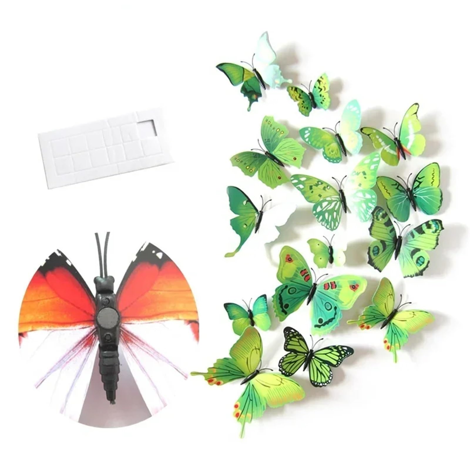 12Pcs 3D Butterfly Wall Sticker Butterflies Home Decoration Fridge Stickers Decor(Color 06)