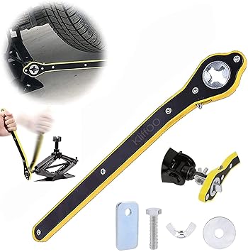 KLIFFOO Car Jack Ratchet Wrench Car Scissor Jack forward and reverse Knob | Auto Labor-Saving design| Tire Wheel Jack Ratchet Wrench Lug Handle Tool for Motorcycle,SUV,etc.