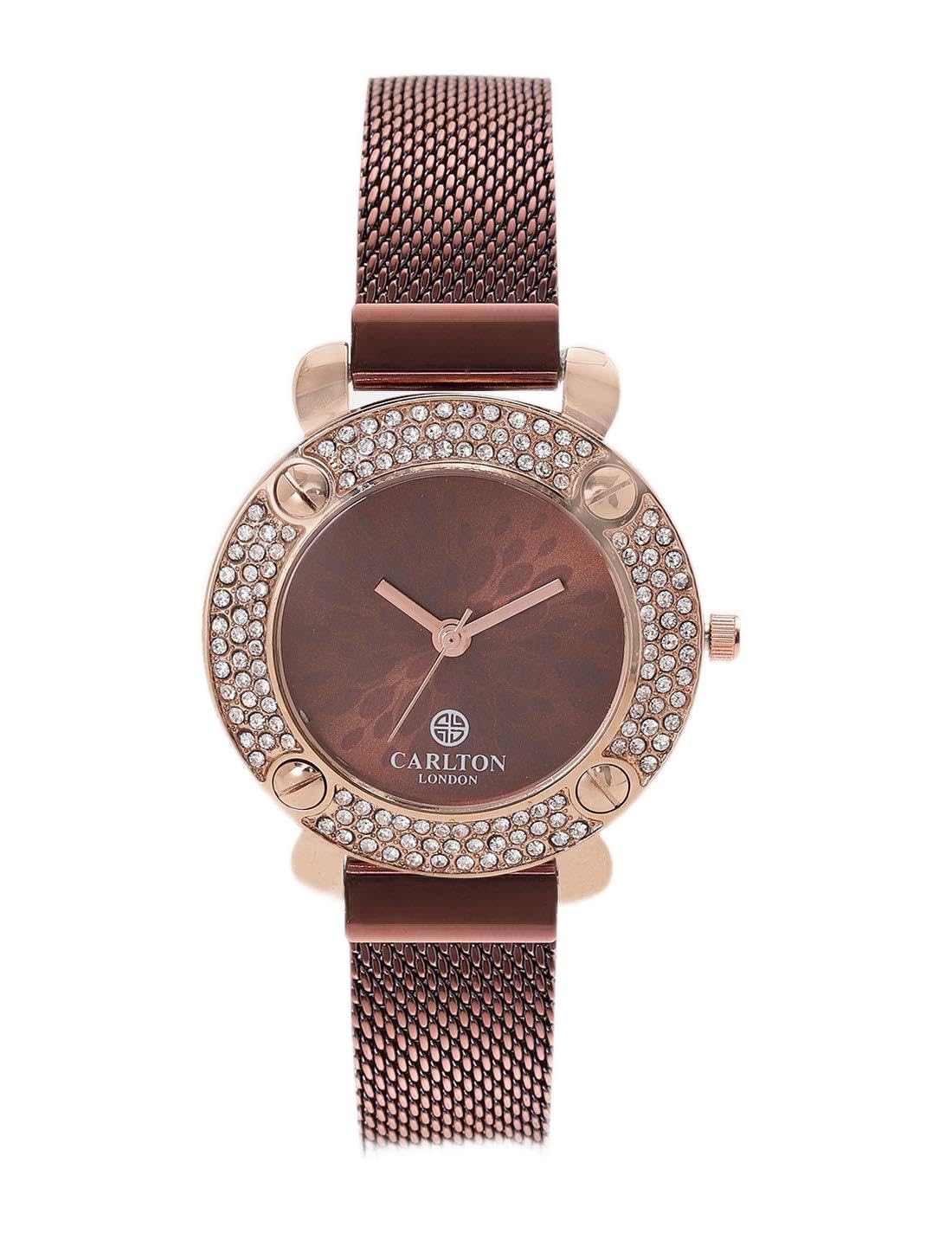 Carlton london Analog Brown Dial Womens Watch-CL016RBRB (B08L1ZRT6Y) Amazon Price History, Amazon Price Tracker