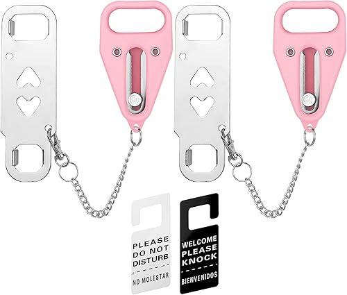 Cerradura de puerta portátil, casillero de seguridad adicional para el hogar para privacidad y seguridad adicionales, cerraduras de bloqueo de viaje