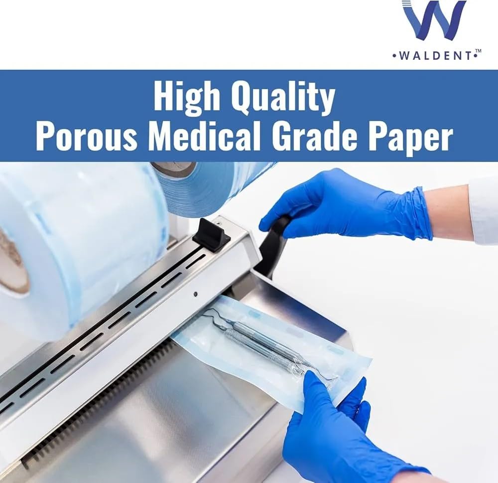 Waldent Sterilization Reels 150mm | Durable Medical-Grade Rolls for Autoclave Use | Easy to Use & Reliable | Ideal for Dental, Surgical & Healthcare Sterilization Needs - Image 4 thumbnail