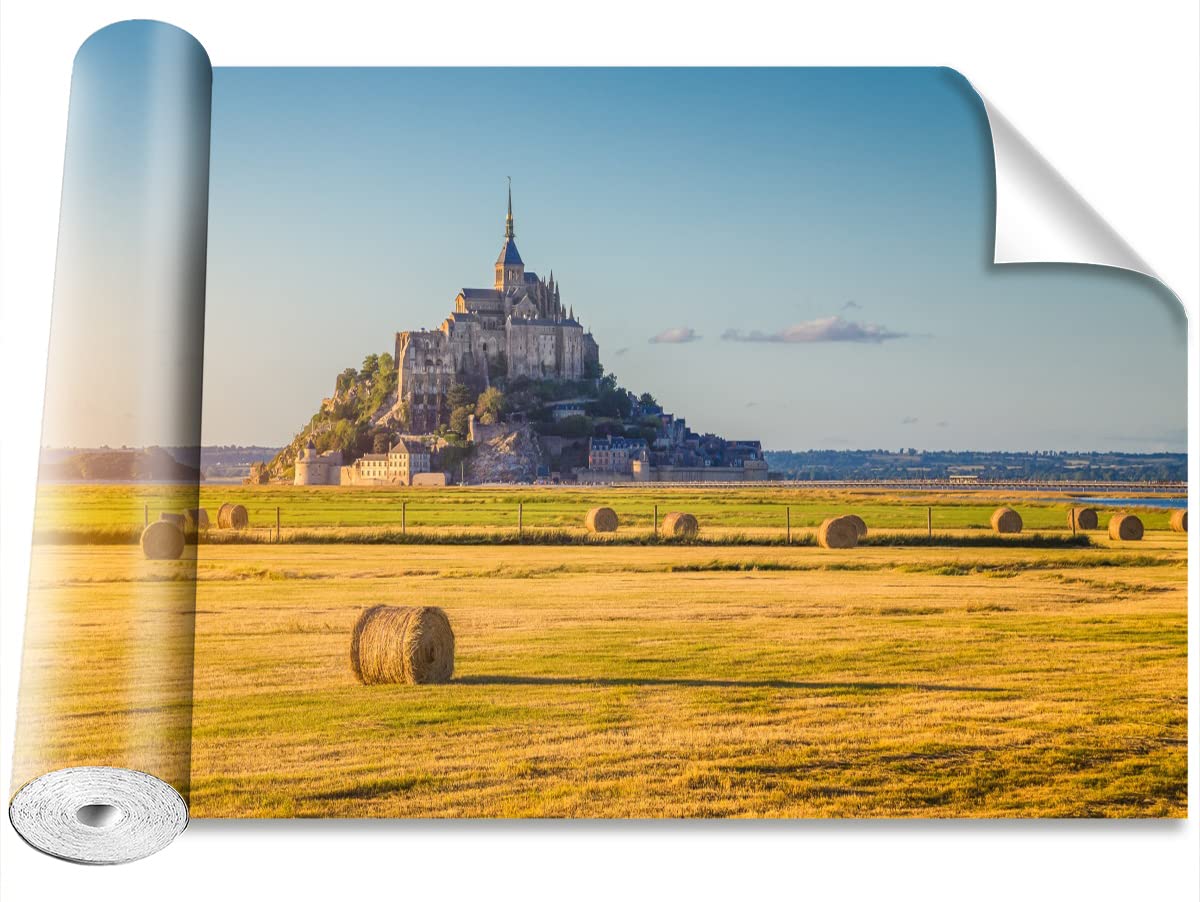 Papier peint Mont Saint-Michel Tulup 312x219cm décor mural camouflage