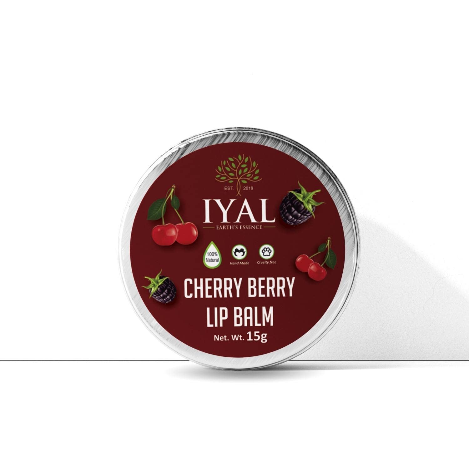 IYAL INDIA - Cherry Berry Tinted Lip Balm 100% Organic Lip Care For Both Women And Men Which Turns Dry, Damaged, Chapped And Dark Lips To Lighten - 15gm