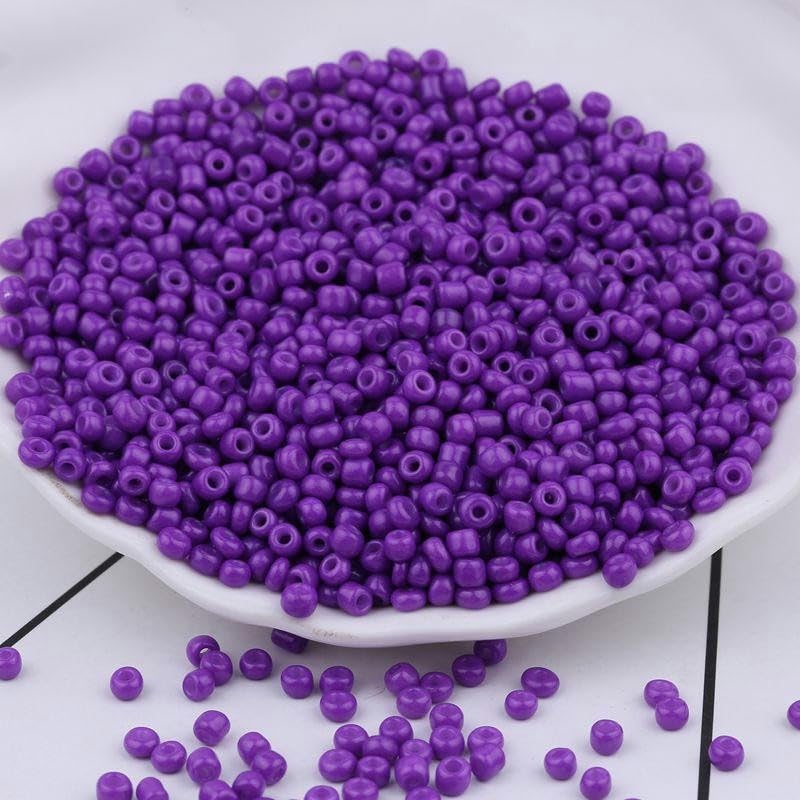 THAYLA 30000 szt. 3 mm niebieskie szklane koraliki z nasionami do produkcji biżuterii, małe koraliki do kucyka, koraliki ryżowe, koraliki do bransoletki, DIY, rękodzieło, DIY