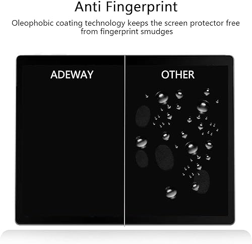 Miniatura 8 de Adeway Protector de pantalla de vidrio templado para Surface Laptop Go 2 de 12.4 pulgadas 2022, dureza 9H, resistente a arañazos, transparente HD,