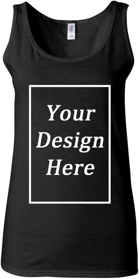 Junior Add Your Own Text and Design Custom Personalized Sleeveless Tank Tops