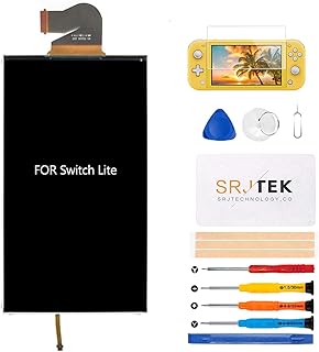 SRJTEK for Nintendo Switch Lite液晶パネル 交換修理用lcdスクリーン 液晶ディスプレイ Switch Liteインナーパネル液晶画面交換 lcd交換部品 工具セット+画面保護フィルム