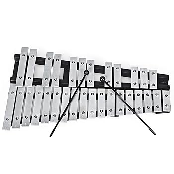 Topbuy 30-Note Foldable Glockenspiel Xylophone Instrument With 2 Rubber