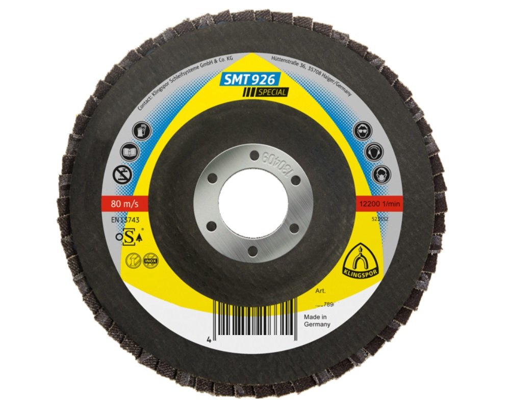 Schleifmopteller SMT 926 disque à lamelles bombé 180 x 22 mm grain 40