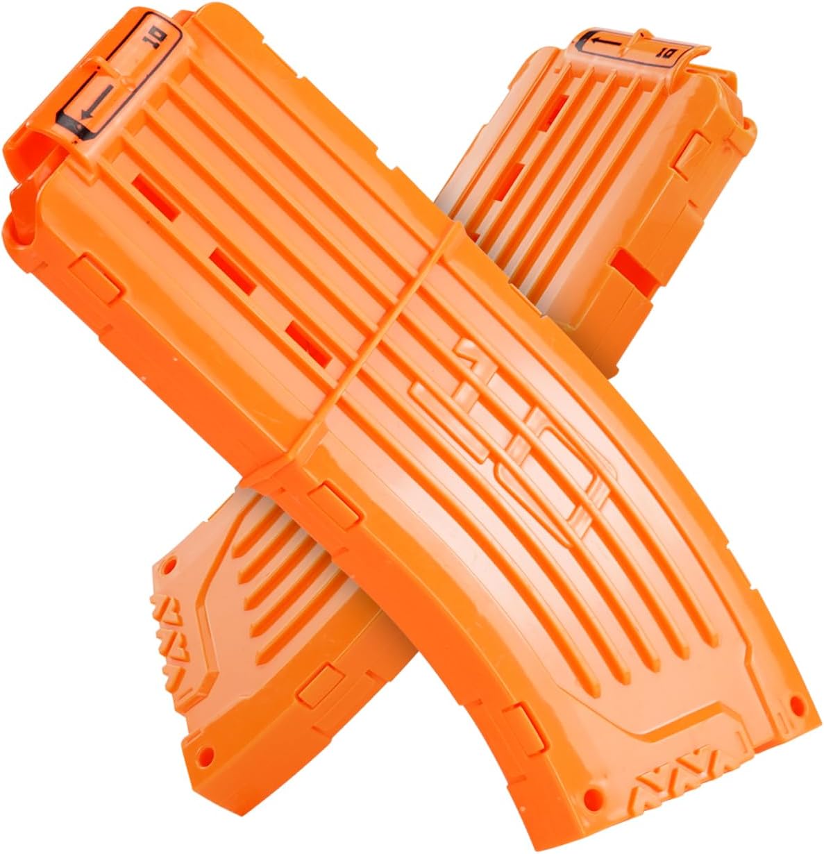 EKIND 10 Darts Clips Soft Bullet Quick Reload Clips Compatible for Nerf Elite Magazine Toy Gun (Orange, 2Pcs)