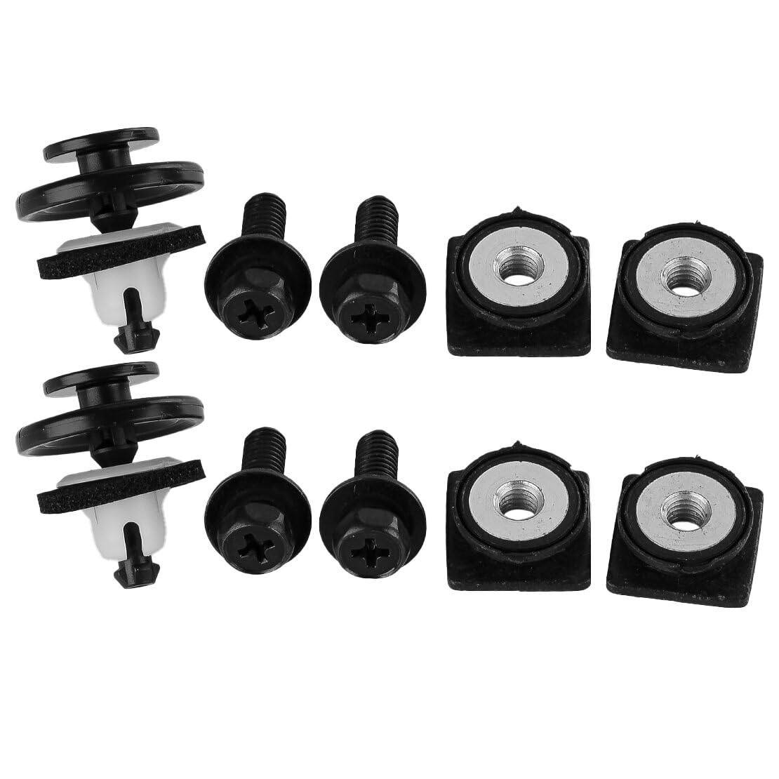 beler 2 Sets Rear Door Tailgate Spoiler Clip Retainer Screw Grommet Fit for Honda