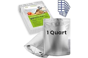 1 Quart Mylar Bags for Food Storage - Smell Proof Quart Mylar...