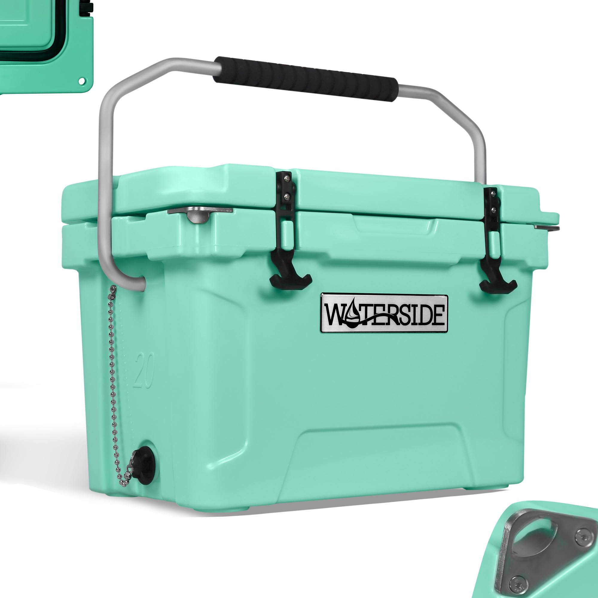 Waterside Frozen Kühlbox - Integrierte Skala, Flaschenöffner, 5 cm Wandstärke - Perfekte Kombination aus Funktionalität und Komfort