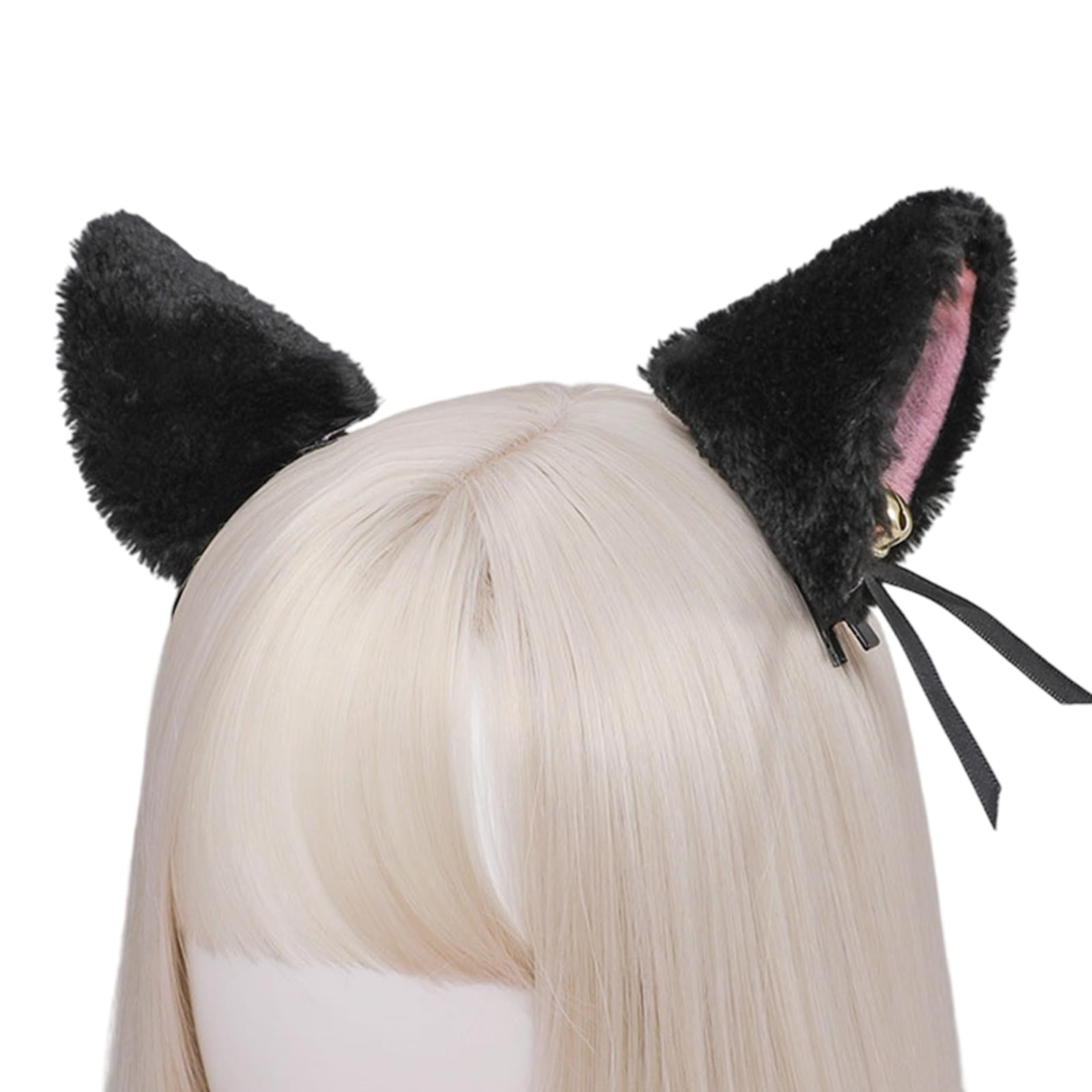 MICFENY Artificial Cats Ear Hair Clip Hairpin with Bows Animal Ear Barrette Costume for Halloween and Cosplay