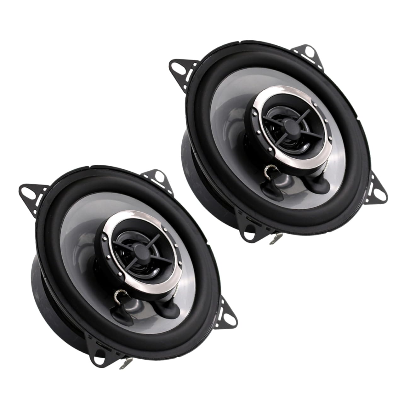 BESTonZON 2kawałki Głośnik Samochodowy Dual Cone Akcesoria Do Audio Samochodowego Łatwy Montaż Stylowy Czarny Design