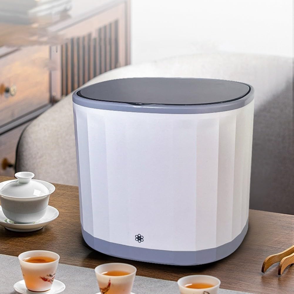 Eawfgtuw Lave-vaisselle portable rechargeable par USB avec porte-gobelet interne, rinçage à 360°, cycle de nettoyage turbo de 15 minutes, matériau ABS, 20 x 20 x 18 cm, blanc, pour bureau d'étude