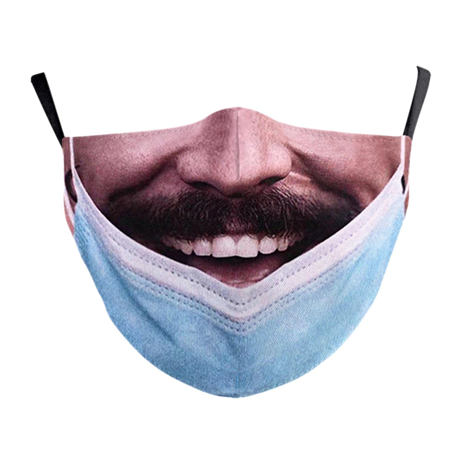 zoomella Prank Face Mask Reusable Adjustable Prank Bandanas Fashion Scarf for Adult E-picture-9