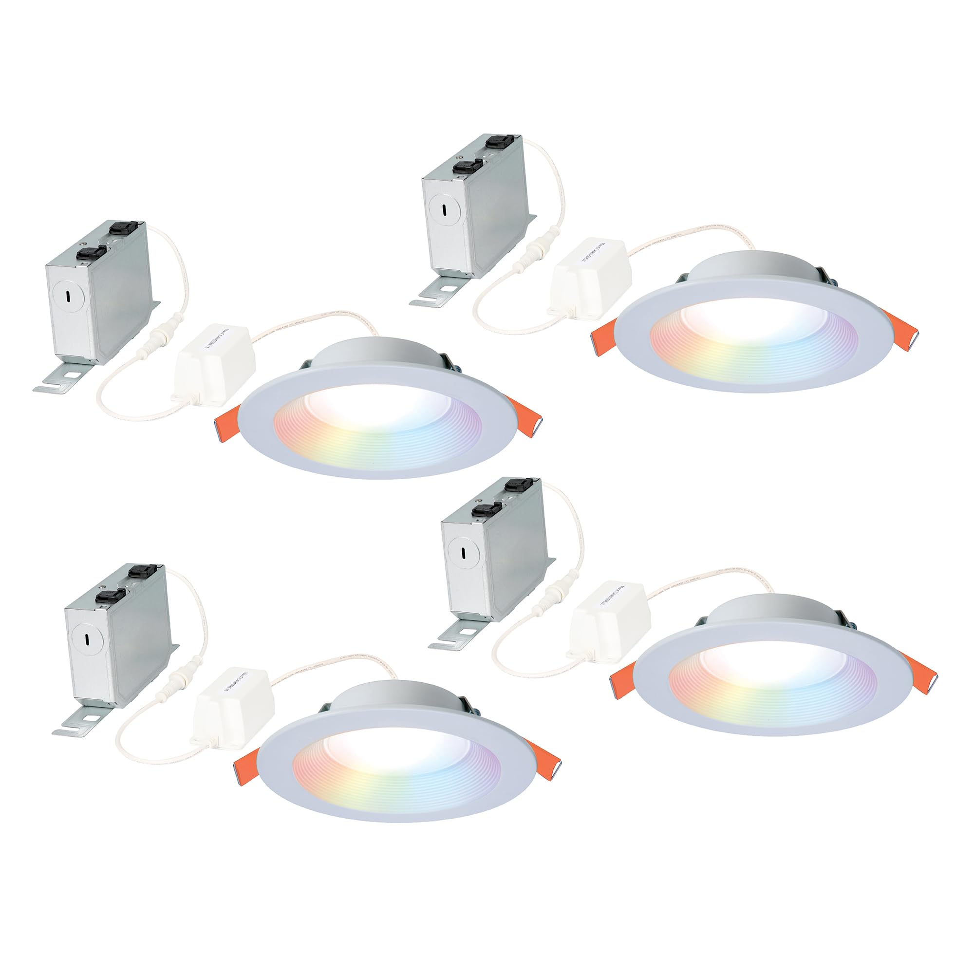 HAL0 6" Smart Wi-Fi® Recessed Canless LED Downlight 4-Pack, Connected by WiZ Pro - RLWZC612-4PK