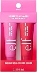 e.l.f. Duo de baumes à lèvres Squeeze Me More, Baume hydratant pour une teinte légère de couleur, Fabriqué avec de l'acide hyaluronique, Végane et sans cruauté, Cerise et Bubblegum