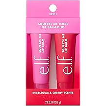 e.l.f. Squeeze Me More Lip Balm Duo, Moisturizing Balm For A Sheer Tint Of Color, Made With Hyaluronic Acid, Vegan & Cruelty-Free, Cherry & Bubblegum