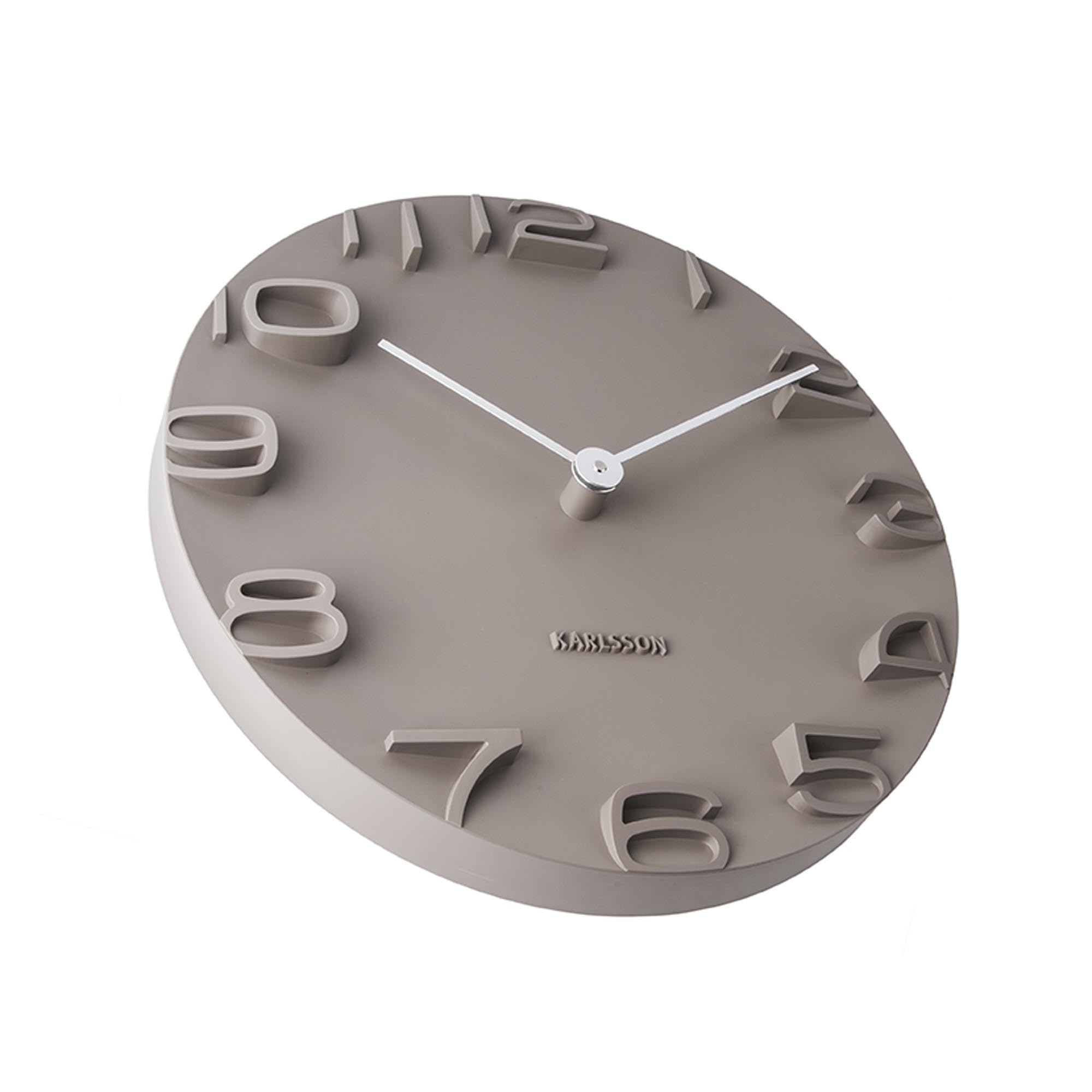 Amazon.com: Karlsson KA5311GY Brown Chrome-Plated Clock : Home