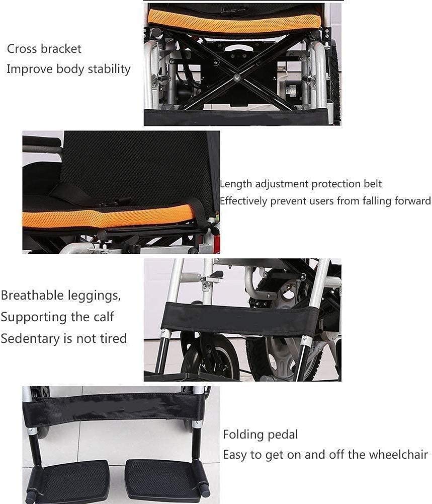 Sedia a rotelle elettrica Pieghevole e Leggera per Anziani disabili, Sedia a rotelle Intelligente Completamente Automatica con Assistente, Sedia a rotelle elettrica