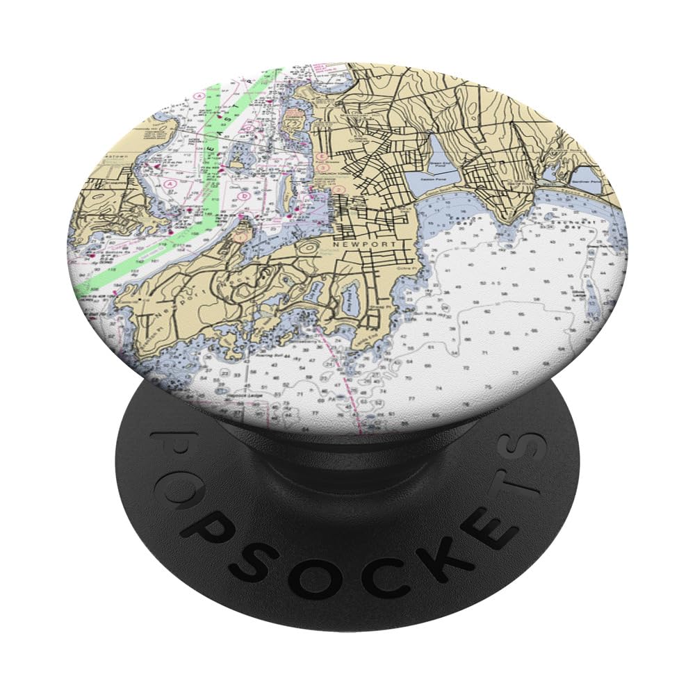 Newport RI Map (2012) PopSockets Swappable PopGrip