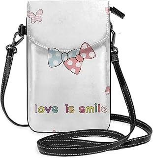 Portafoglio da donna con scomparti per carte di credito, motivo: Love is Smile