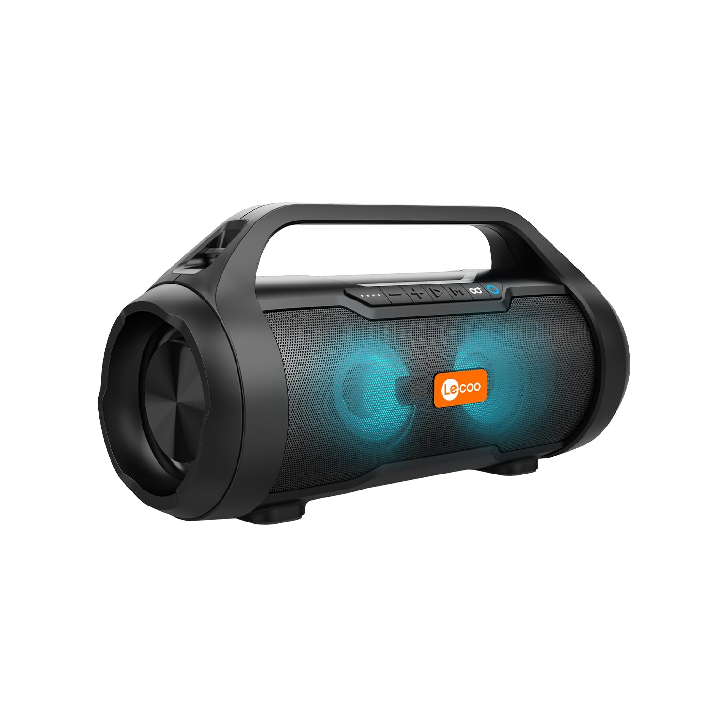 Lecoo DS154 30W Kablosuz Bluetooth 5.0 Hoparlör - RGB Aydınlatmalı, BT/USB/AUX/SD Kart Girişli, TWS Stereo Boombox Taşınabilir Hoparlör Siyah