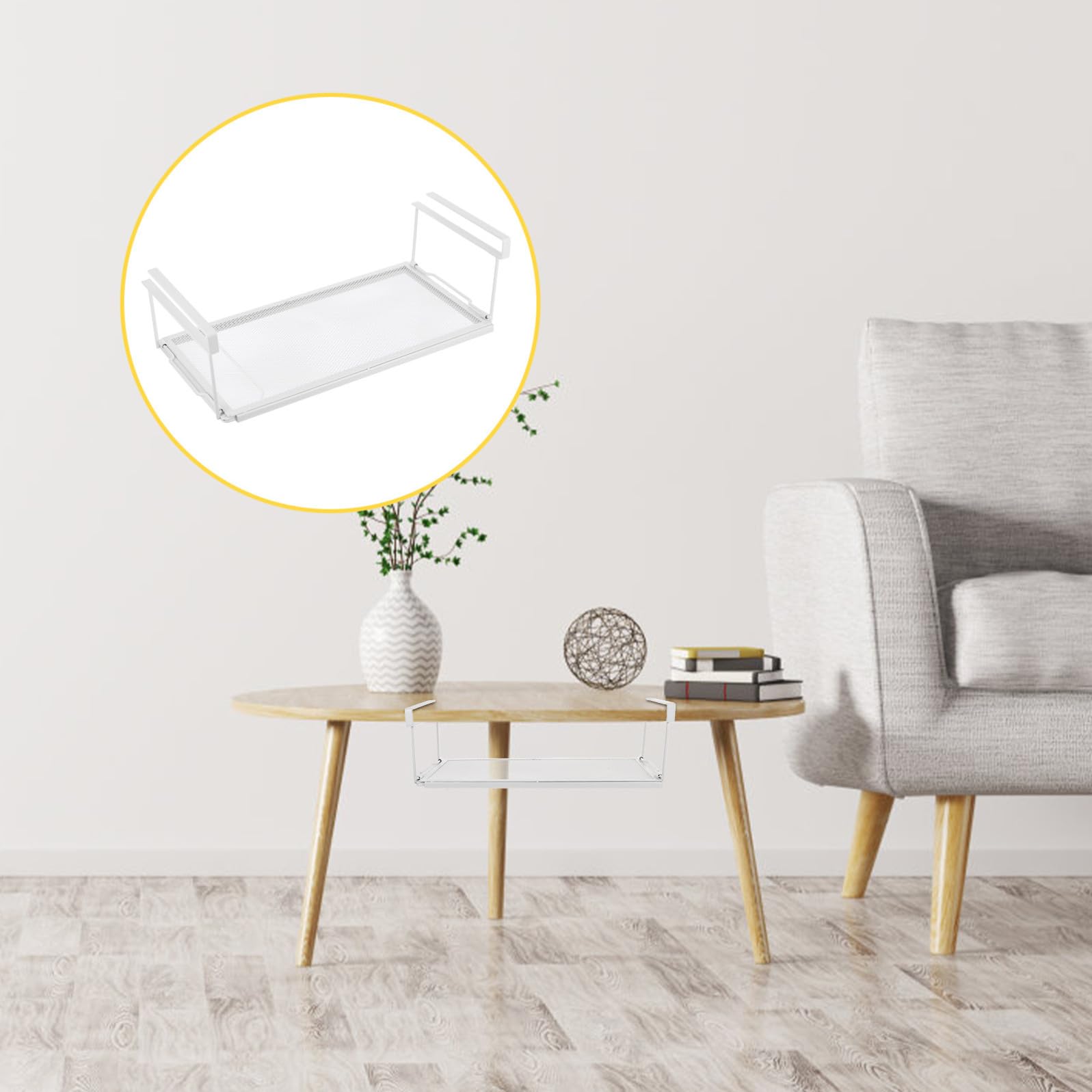 SHINEOFI Organizer da Cucina Allungabile in Acciaio al Carbonio Bianco Cestello Sottolavello Multifunzionale per Dispensa e Spazio Sotto Mensola