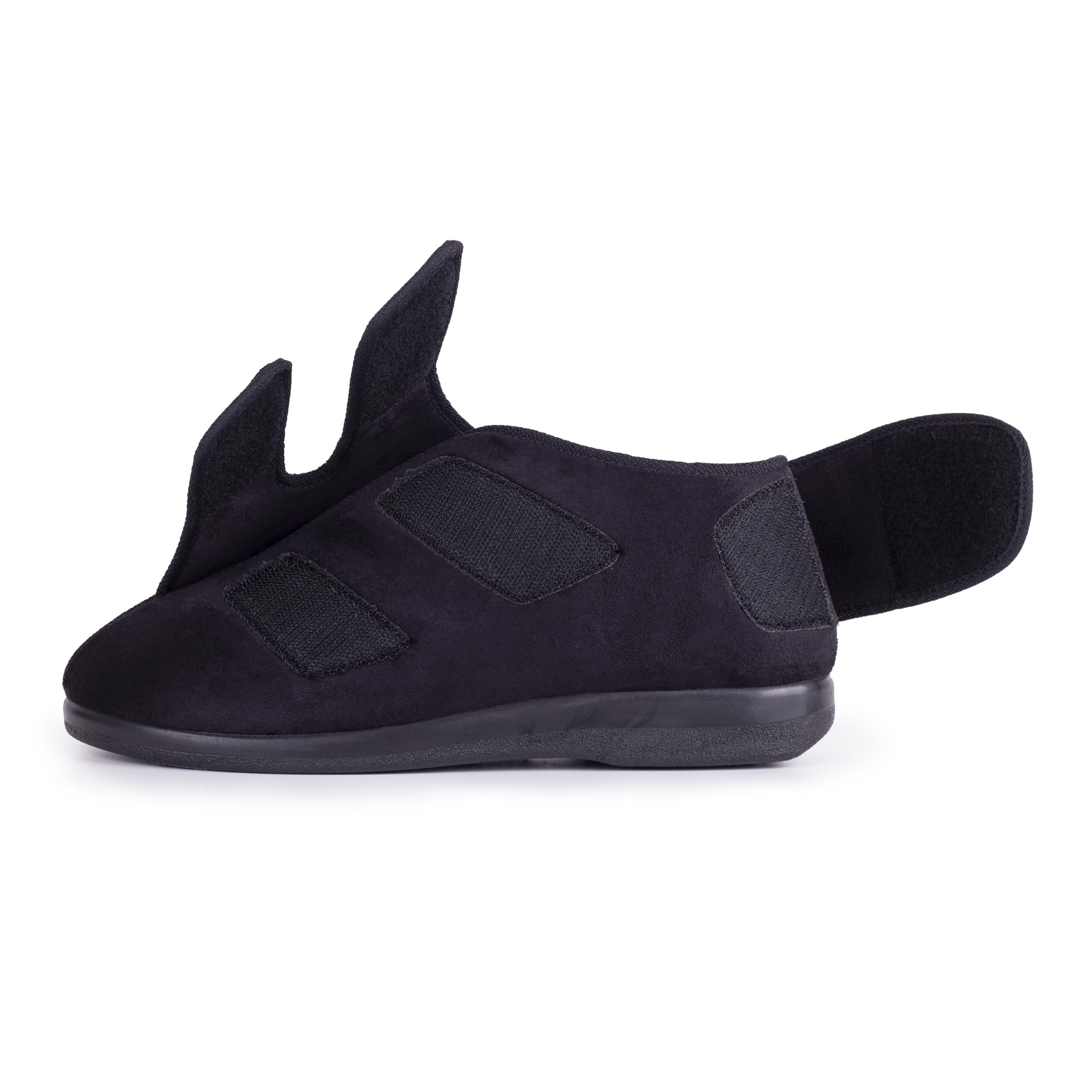 Woolee Verbandschuhe Damen Herren mit Extra Weitem Einstieg & Klettverschluss – Orthopädische Diabetiker Hausschuhe Leicht & Anpassungsfähig - für Empfindliche Füße