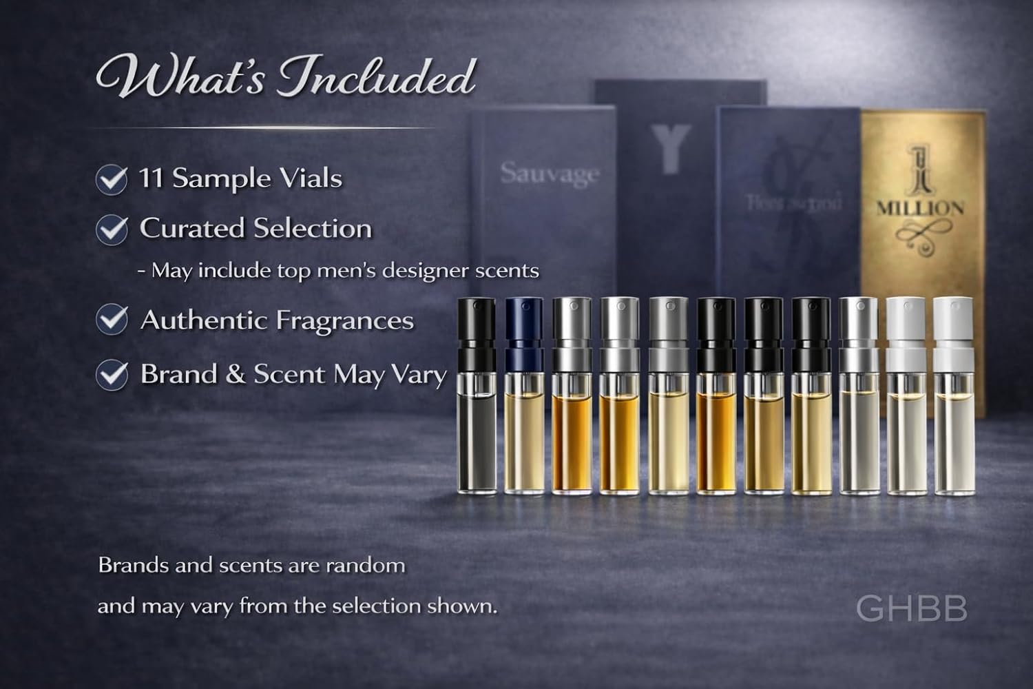 Cologne 11 Designer Sample Vial For Men Sampler Discovery Set - Image 2