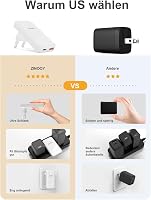 ZINOOY 35W Dupla Portos Gyorstöltő, PD/QC 3.0 USB-C és USB-A, iPhone 16/15 Samsung iPad Huawei Kompatibilis, Ultra Lapos Töltő Utazáshoz, Ot 2