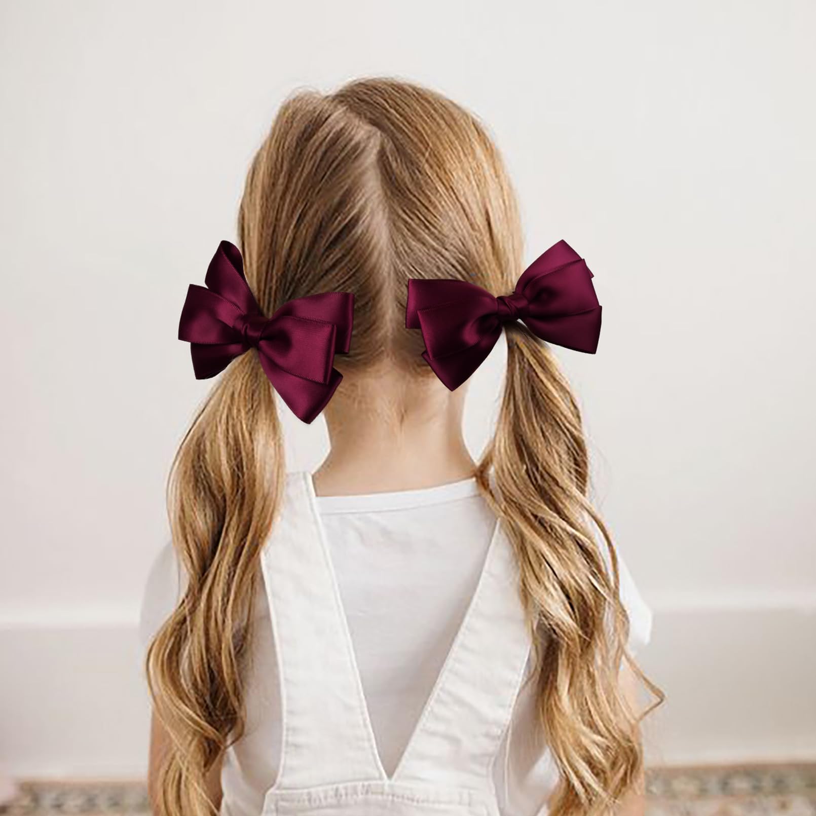 Amazon.com : DEEKA Burgundy Bow Headband & 2 Pcs Satin 4 
