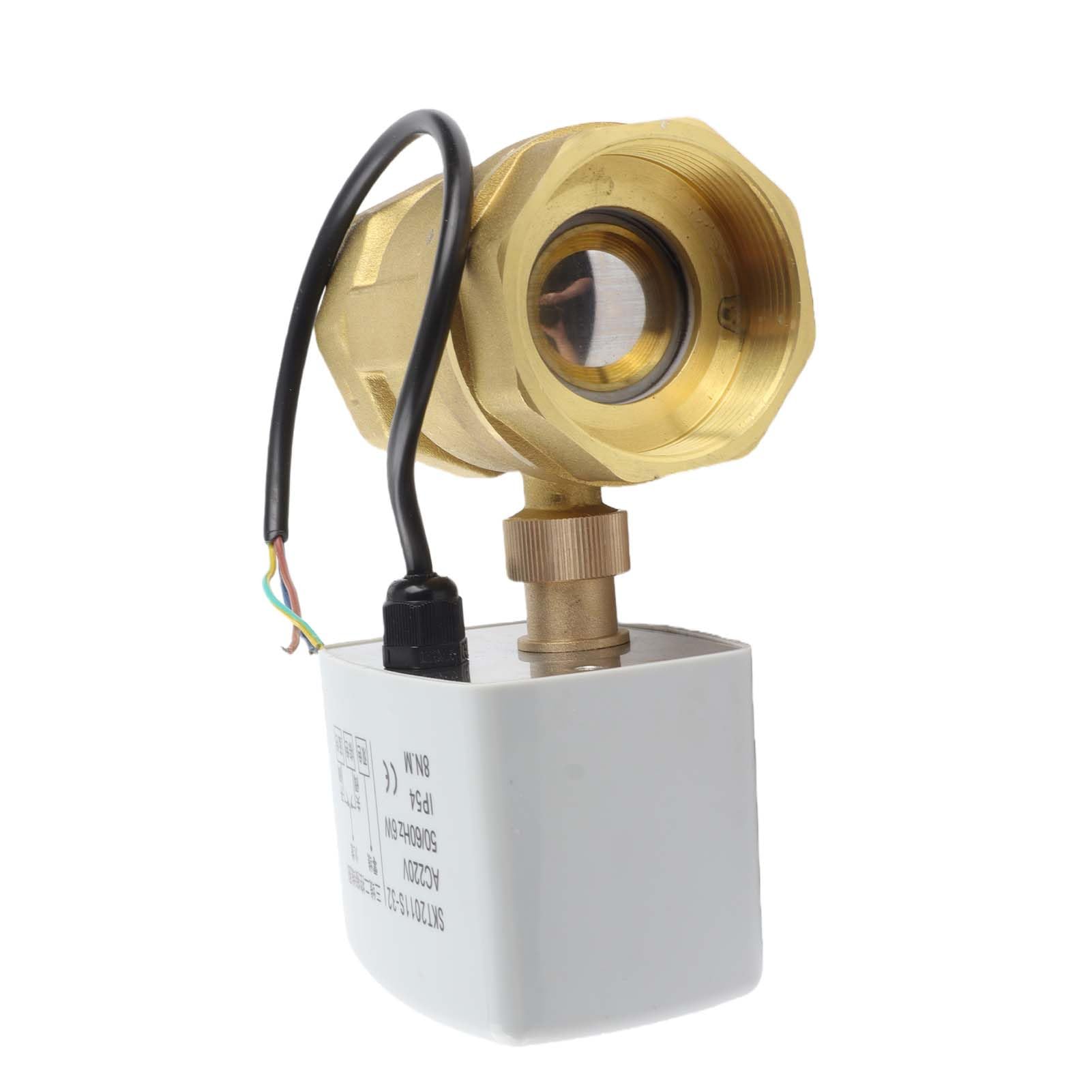 Valvola a Sfera Motorizzata, AC 220V DN50 Valvola a Sfera Motorizzata Elettrica in Ottone a 2 vie 2"a 3 pollici