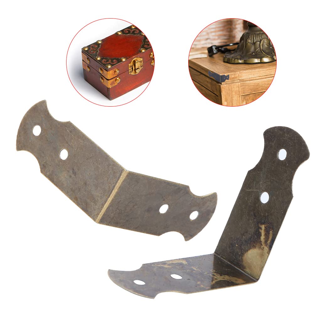 Sourcing Map Lot De 8 Protections D'angle En Métal - Couleur Bronze - 33 X 33 X 33 Mm