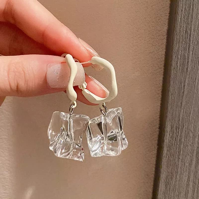 Boucles d'oreilles aiguille argent anti-irritation avec cristal clair pour lobes sensibles