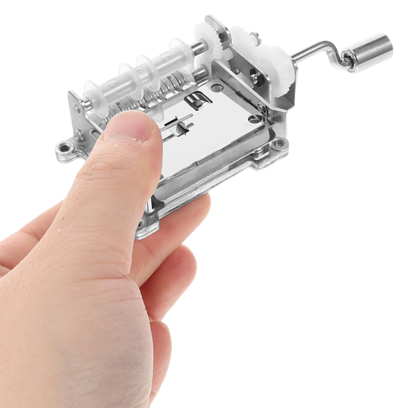 BESPORTBLE Movimento Carillon a Manovella 15 Note in Lega Argento