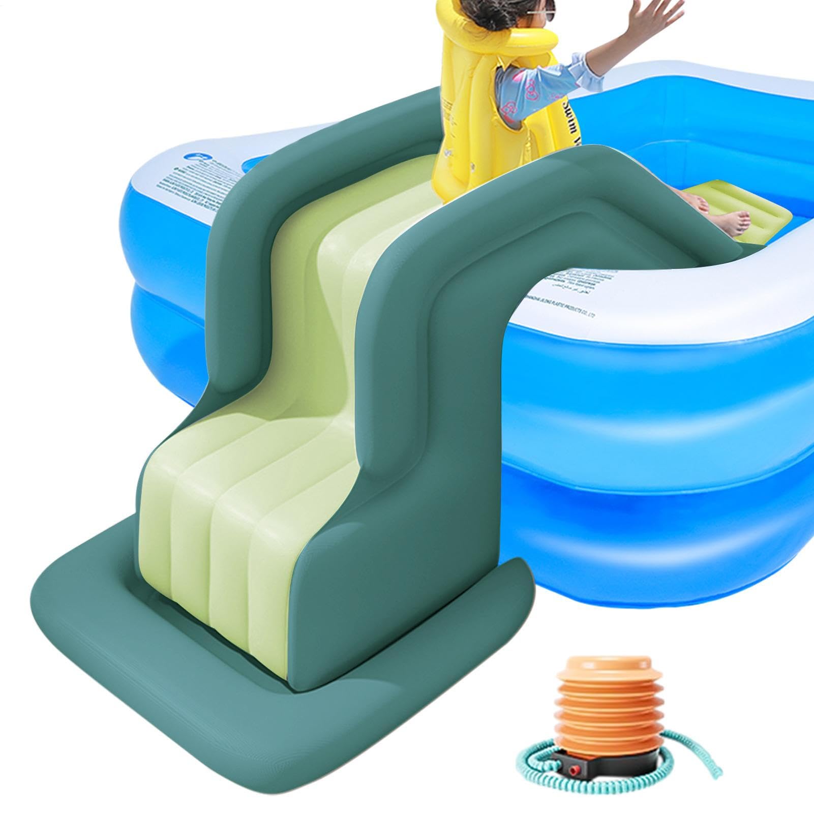 Aufblasbare Pool Rutsche, Aufblasbare Wasserrutsche Für Pool, Anti-Rollover-Poolrutsche, Kinder-Vergnügungsparkrutsche Für Den Außenbereich